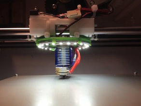 80mm led ring holder 50mm mounting holes 3d printer parts bracket ledring light lighting 3d print model - Mito3D