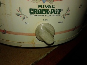 rival crock pot knob replacement kitchen & dining crock-pot crockpot dial 3d print model - Mito3D