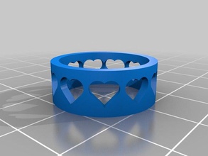 my heart ring rings customized 3d print model - Mito3D