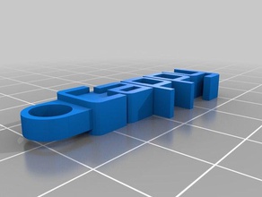 my customized message keychain organization 3d print model - Mito3D