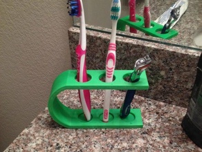 toothbrush holder bathroom razor 3d print model - Mito3D