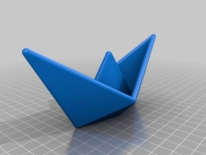 le plaisir de l'origami bateau sculptures personnalisé 3d print model - Mito3D