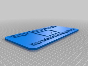 3dptech de la tarjeta signos y logotipos personalizado 3d print model - Mito3D