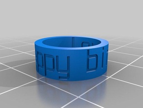 mi personalizados anillo - de adentro hacia afuera los anillos personalizado 3d print model - Mito3D
