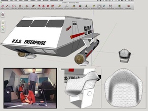 star trek shuttlecraft sedia manopole mobilia di modello su misura 3d print model - Mito3D
