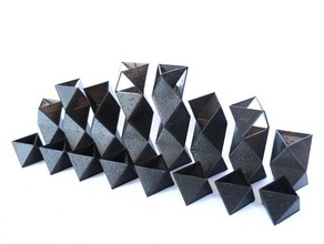 triângulo de xadrez peças conjunto jogo moderno 3d print model - Mito3D