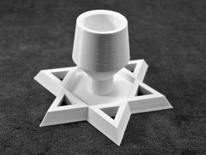 customizable shabbat candle holder decor customizer judaica 3d print model - Mito3D