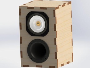 vented box 5 liters printed port audio acoustic bass reflex speaker vent 3d print model - Mito3D