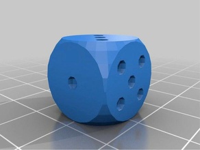 playing die dice board games cube 3d print model - Mito3D
