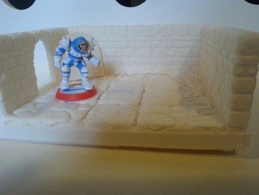 blood bowl dugout - pt 1 3d printing bloodbowl dungeon fantasy football 3d print model - Mito3D