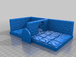 blood bowl dugout - pt 2 3d printing bloodbowl dungeon fantasy football 3d print model - Mito3D