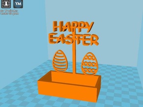 happy easter decoration candy box egg 3d print model - Mito3D