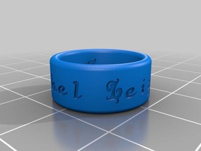 meu personalizados anel de borda redonda anéis personalizado 3d print model - Mito3D