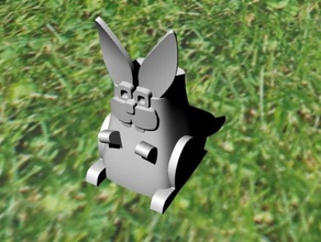 easter rabbit decor bunny easterbunny holder pen pencil penholder 3d print model - Mito3D