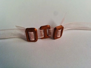 ribbon necklace clip & adjuster jewelry 3d print model - Mito3D