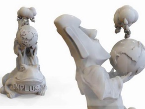 pray rain prophet sculptures drought frog moai 3d print model - Mito3D