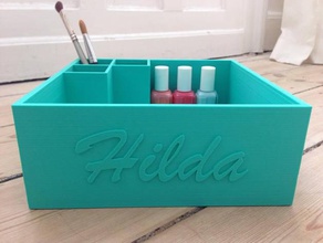 makyaj güzel temiz tutmak kutusu kaplar aisha childs kap dekor makeupbox organizasyon 3d print model - Mito3D