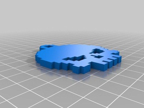 Schädel-Schlüsselanhänger Schlüsselanhänger printcraft 3d print model - Mito3D