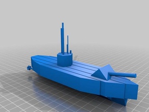 u-boat unterseeboot sottomarino tedesco La stampa 3d 3d print model - Mito3D