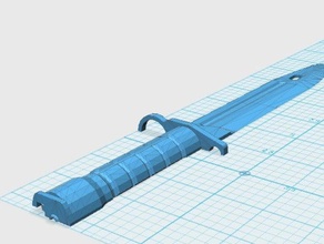csgo bayonet knife sliced props 3d print model - Mito3D