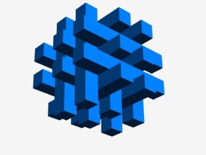 la pila de registros rompecabezas puzzles Puzzle en 3d burr cubo puzzle 3d print model - Mito3D