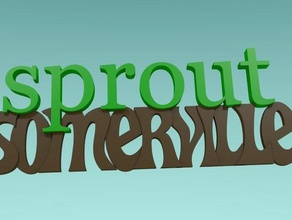sprout emblème d'autres 3d blender atelier créatif trousseau texte 3d print model - Mito3D