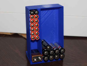 desktop-Batterie-box - Organisation Akku-box 3d print model - Mito3D