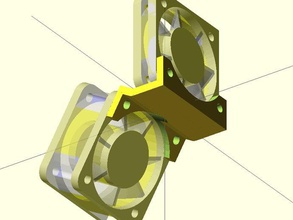 makergear m2 fan bracket 40mm fans 3d printer parts 3d print model - Mito3D