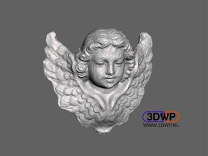 ángel de la escultura pared soporte exploraciones & réplicas 123d 123dcatch catch Escaneo 3d meshmixer scan estatua colgador 3d print model - Mito3D
