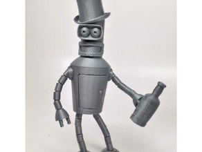 bender articulated model robots action figure bending rodriguez cartoon character doll figurine futurama robot robotics 3d print model - Mito3D