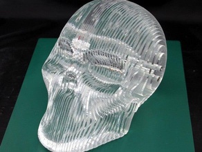 havy crânio de cristal acrílico corte a laser ws2812 iluminação led arte diodo emissor luz plexiglass 3d print model - Mito3D