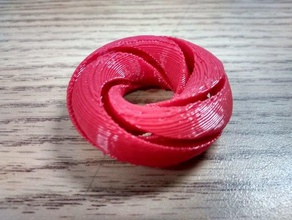 4 part spiral torus math art sprial 3d print model - Mito3D