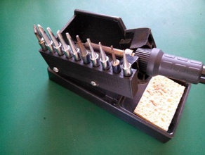 solder tips holder hakko diy electronics soldering iron station 3d print model - Mito3D
