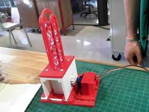 micro servo mount marble pump mechanical toys 3d print model - Mito3D
