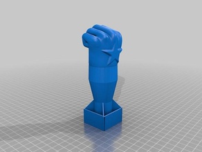 punho da bomba esculturas américa estrela eua 3d print model - Mito3D