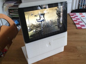 ipad mini stand mac a forma di omaggio tablet 3d print model - Mito3D