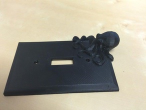 ahtapot plaka geçin dekor ışık anahtarı kapak plakası c 3d print model - Mito3D