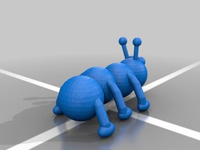 crazy caterpillar - Finale Tiere 3d print model - Mito3D