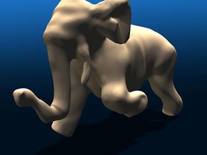 123d creature éléphant animaux 123dcreature sculpté 3d print model - Mito3D