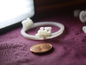 dailyearring73 tiny sliding train ring 4cm other 3d earring earrings choochoo chuggachuggachugga daily rails toy 3d print model - Mito3D