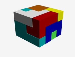 tetris prisma de puzzle puzzles Puzzle en 3d burr rompecabezas cubo piezas 3d print model - Mito3D