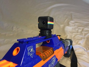 polaroid cube caso nerf blaster tactical rail la fotocamera pistola ferroviario 3d print model - Mito3D