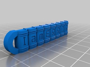 iamerror keychains customized 3d print model - Mito3D