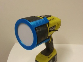 tocha difusor ryobi um+ 18v xenon lanterna mão as ferramentas sem fio luz 3d print model - Mito3D