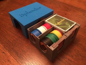 splendor game organizer support sleeved cards games board tabletop 3d print model - Mito3D