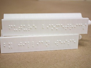 geleceğin biyometri sanat braille broadside gelecek jillian bu şekilde modüler openscad şiir gergedan 3d print model - Mito3D