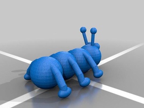 crazy caterpillar animals 3d print model - Mito3D