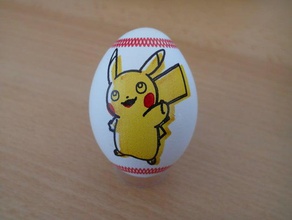 eggbot pikatchu Arte en 2d el huevo de pascua pokemon 3d print model - Mito3D
