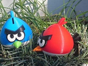 angry bird - red bank toys & games birds piggy 3d print model - Mito3D