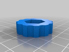 mon paramétrique personnalisé moleté écrou hexagonal titulaire pièces 3d print model - Mito3D